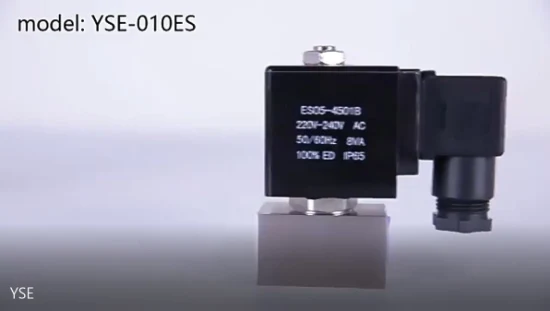 Yse-010 1/4' 3/8' Stainless Steel IP65 AC230V High Pressure Low Power Electromagnetic Solenoid Valve 300bar